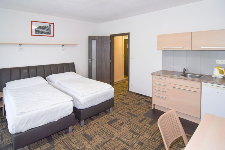 Pronájem luxusního zařízeného bytu 1+kk s balkonem a klimatizací, 35 m2