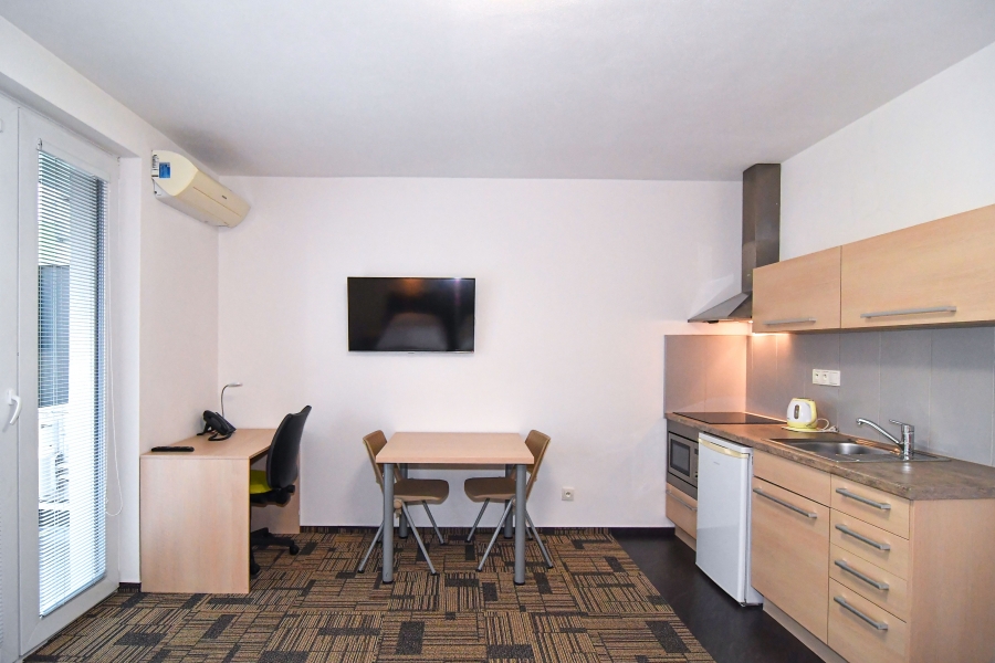 Pronájem luxusního zařízeného bytu 1+kk s balkonem a klimatizací, 35 m2