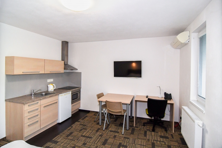 Pronájem luxusního zařízeného bytu 1+kk s balkonem a klimatizací, 35 m2