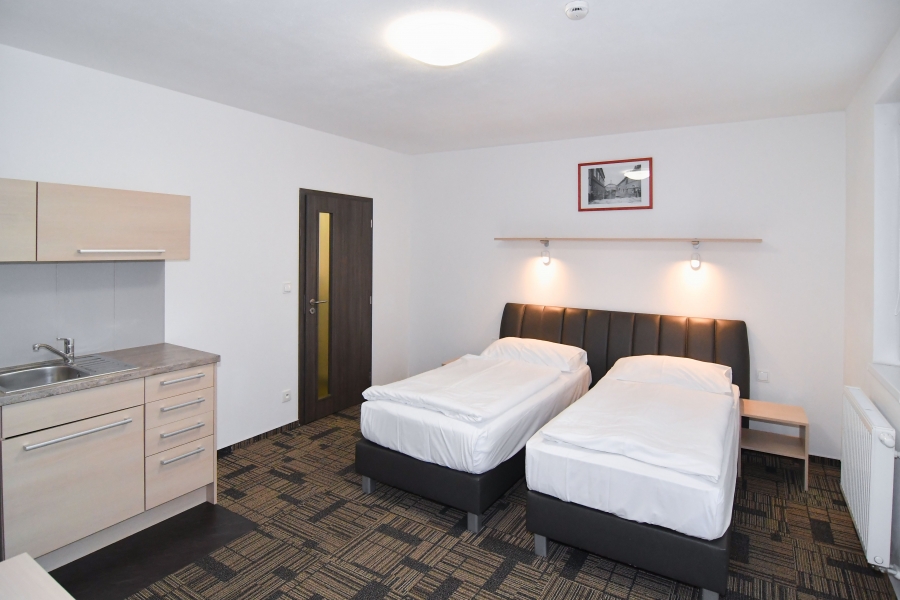 Pronájem luxusního zařízeného bytu 1+kk s balkonem a klimatizací, 35 m2