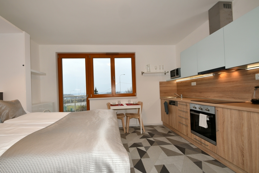 EFI Residence Holzova 28, novostavba 1+kk s balkonem v Brně-Líšni