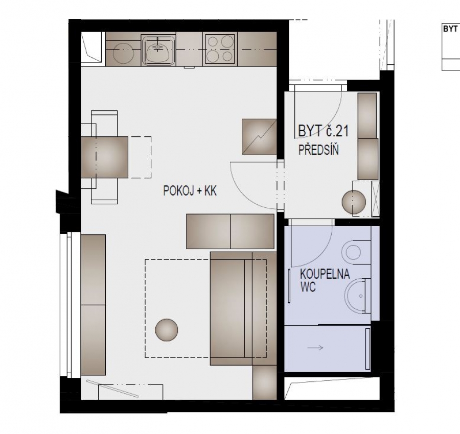 EFI Residence Holzova 28, novostavba 1+kk v Brně-Líšni