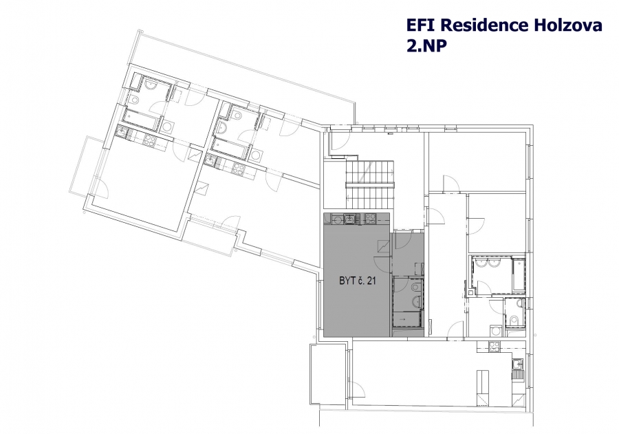 EFI Residence Holzova 28, novostavba 1+kk v Brně-Líšni