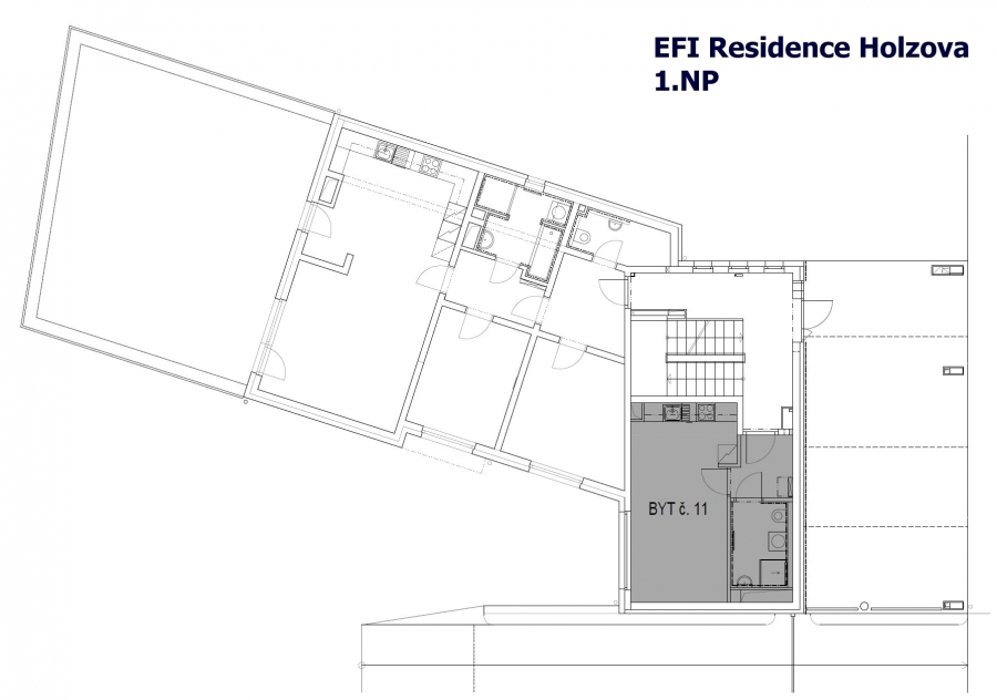 EFI Residence Holzova 28, novostavba 1+kk v Brně-Líšni