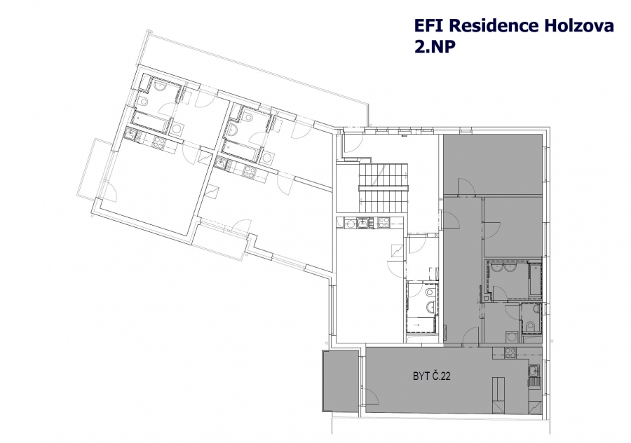 EFI Residence Holzova 28, novostavba 3+kk s lodžií v Brně-Líšni