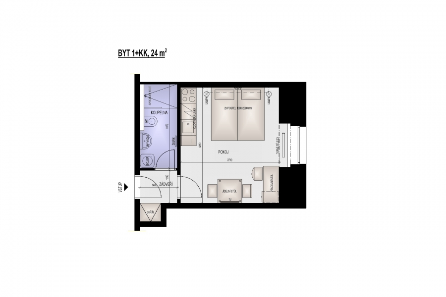 Prodej investiční bytové jednotky 1+kk v Brně Zábrdovicích 